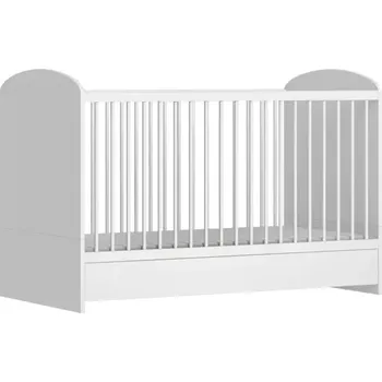 Dětská postýlka Faktum Variabilní postýlka Mia White 70x140 cm, vzor žirafa, lišta proti okusu, stahovací bočnice Bílé