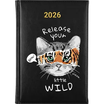 Kalendář Knižní kalendář 2026 A5 FunnyCase černý