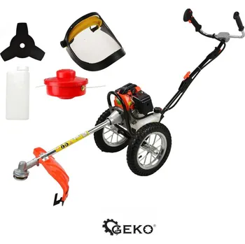 Křovinořez BENZÍNOVÝ VYŽÍNAČ, KŘOVINOŘEZ VYŽÍNAČ NA TRÁVU + KOLA GEKO