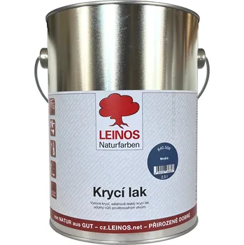 barva a nátěr na dřevo LEINOS 840.508 Krycí lak saténově lesklý 2,5lt
