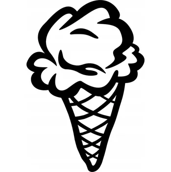 Samolepicí dekorace na vozidlo Samolepka na auto - zmrzlina v kornoutu