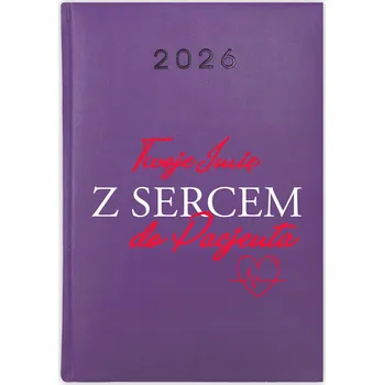 Kalendář Knižní kalendář 2026 A5 FunnyCase fialový