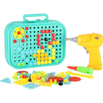 ostatní stavebnice Stavebnice - skládačka v kufříku, kreativní šroubovák dinosaurus