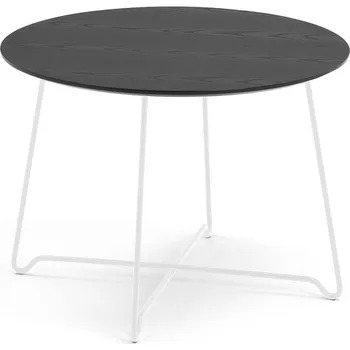 Konferenční stolek Konferenční stolek IRIS, Ø700 mm, bílá, černá deska