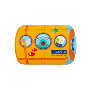 Zubní kartáček CURAPROX Travel set KIDS oranžový