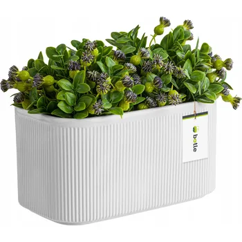 Květináč Květináč keramický bílý 13,5 cm