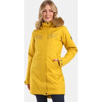 Dámský kabát Dámský zimní kabát KILPI PERU-W WL0132KI ZLATÁ 34