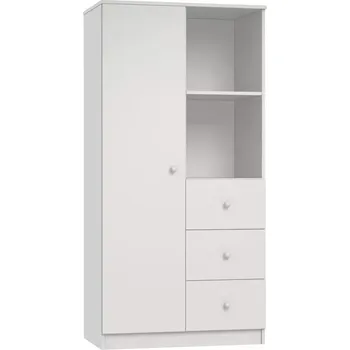 Šatní skříň Faktum Kombinovaná skříň Mia White Vzor: bez vzoru