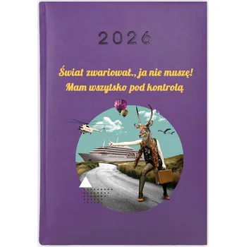 Kalendář Knihový kalendář 2026 A5 fialový