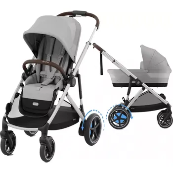 CDATA[Podrobnosti o produktu Součástí kombinace je konstrukce s hlubokou korbou,sportovní sezení a stojan Stand Up.…
v 4 obchodech
![Kočárek CYBEX e-Gazelle S + Gazelle S Cot 2025 Stone Grey (Silver Frame)