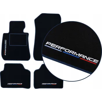 autokoberec VELUROVÉ AUTOKOBERCE BMW 5 E60 (2003-2010) - TMAVĚ MODRÉ + 4x VÝŠIVKA