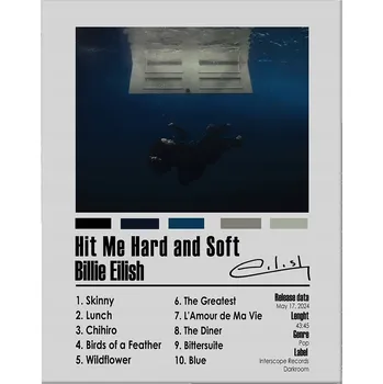 Obraz Billie Eilish Hit Me Hard and Soft obraz rámeček album dárek 40x30 cm