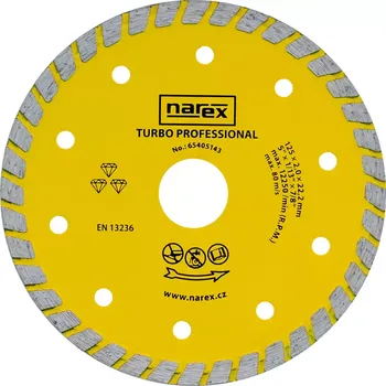 Řezný kotouč Diamantový kotouč 125mm Narex TURBO PROFESSIONAL univerzal