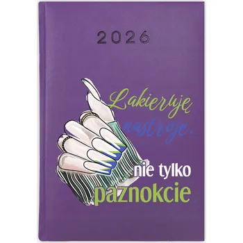 Kalendář Knižkový kalendář 2026 A5 Cute Cups fialový