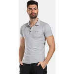 Pánské triko s límečkem KILPI GIVRY-M VMX304KI SVĚTLE ŠEDÁ 4XL