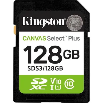 Paměťová karta Paměťová karta Kingston Canvas Select Plus SDXC 128GB UHS-I U1 (R150)