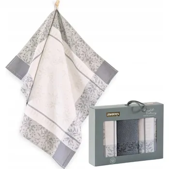 Utěrka ZWOLTEX utěrka JEŘABINA utěrka v krabičce, egyptská bavlna 3 ks šedá, 200/360g