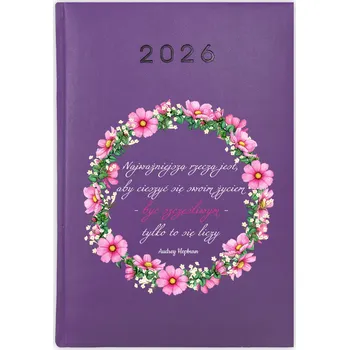 Kalendář Knihový kalendář 2026 A5 fialový