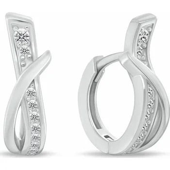 Náušnice Brilio Silver Stylové stříbrné náušnice se zirkony EA213W + 2 měsíce na vrácení zboží