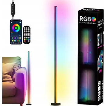 Stojací lampa ROHOVÁ STOJACÍ LAMPA 120CM CHYTRÁ LED RGB S DÁLKOVÝ OVLADAČ DO OBÝVÁKU LOŽNICE