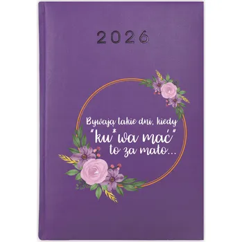 Kalendář Knihový kalendář 2026 A5 fialový