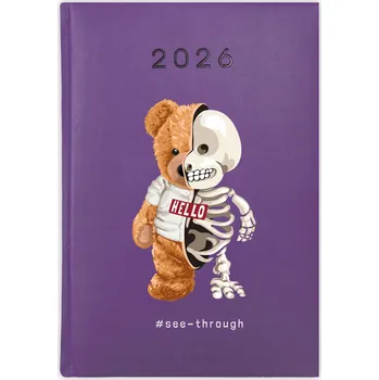 Kalendář Knižní kalendář 2026 A5 FunnyCase fialový