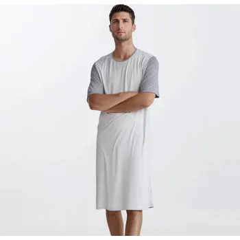 Dámské noční prádlo DÁMSKÁ PÁNSKÁ NOČNÍ KOŠILE SOFT: Šedá 3XL