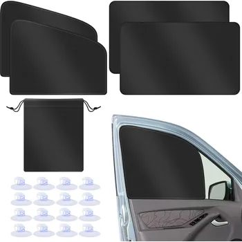 Stínítko do auta SLUNEČNÍ CLONA OCHRANA PŘED SLUNCEM 4KS sada na boční okna
