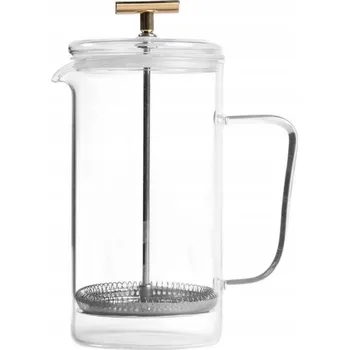 Konvice na přípravu kávy/čaje LATTRICE skleněná transparentní 1 l HOMLA