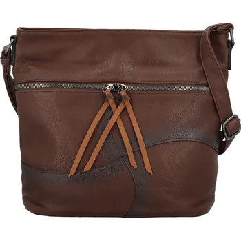 Stylová dámská koženková crossbody kabelka Herta, coffee