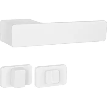 Dveřní kování MPK - GRANDERA - RT 38 - 55 mm, rozety WC, klika/klika WS - Bílá matná