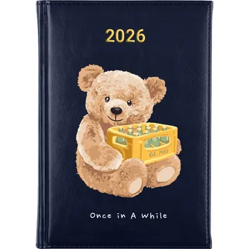 Kalendář Knižkový kalendář 2026 A5 FunnyCase modrý