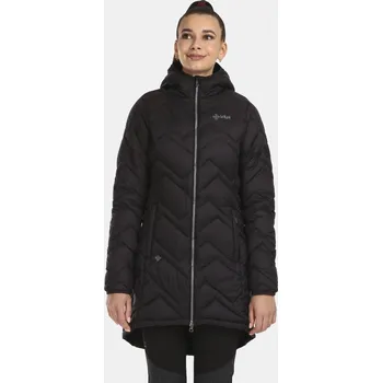 Dámský kabát Dámský zateplený kabát KILPI LEILA-W UL0130KI ČERNÁ 38