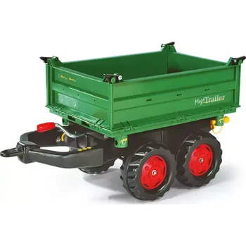 Dětské šlapadlo Milly Mally Sklápěcí 2 nápravový traktorový přívěs Rolly Toys Mega Trailer zelený Zelená