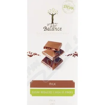 Čokoláda Čokol.Balance STEVIA mléč.bez přidaného cukru 85g