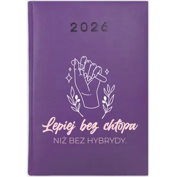 Kalendář Knižní kalendář 2026 A5 FunnyCase fialový