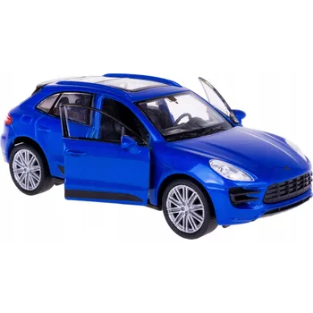 autíčko PORSCHE MACAN TURBO KOVOVÝ MODEL WELLY 1:34-39 MODRÝ