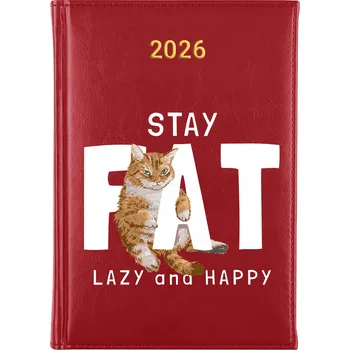 Kalendář Knižní kalendář 2026 A5 FunnyCase červený