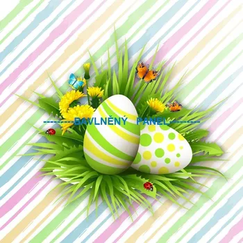 Panel bavlna - Velikonoční vajíčka -188-21 Velikost: 25x25cm