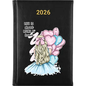 Kalendář Knižkový kalendář 2026 A5 černý