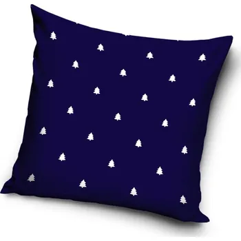 Povlak na dekorativní polštářek Povlak na polštářek Vánoční Pohoda Modrý