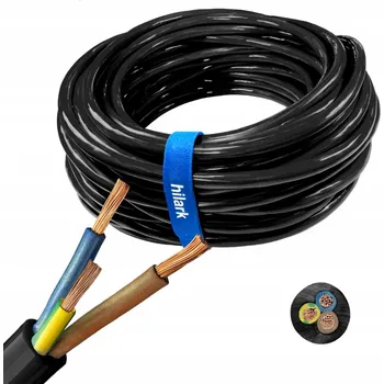 elektrický kabel Kabel H07BQ-F 3x2,5 mm² černý 50 m super silný PUR