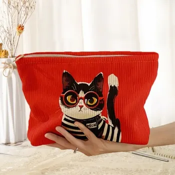 Kosmetická taška Kosmetická taška s potiskem rtů a zvířecím motivem | kosmetická taška, makeup organizér - 7