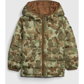 Dívčí bunda GAP Dětská prošívaná bunda s kapucí - Kluci GAP hnědá 2502579