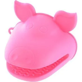 Chňapka Silikonová kuchyňská utěrka růžová