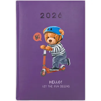 Kalendář Knižní kalendář 2026 A5 FunnyCase fialový