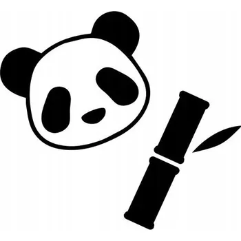 Samolepicí dekorace na vozidlo Samolepka na auto panda s bambusem