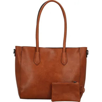 Kabelka Stylová dámská koženková kabelka na rameno Elfryda, hnědá