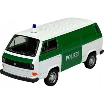 autíčko WELLY VW VOLKSWAGEN TRANSPORTER T3 VAN POLICIE 1:34 NOVÝ KOVOVÝ MODEL 43687