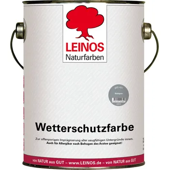 Olej na dřevo LEINOS 850.401 - Venkovní olejová barva - Ocelově šedá 2,5lt